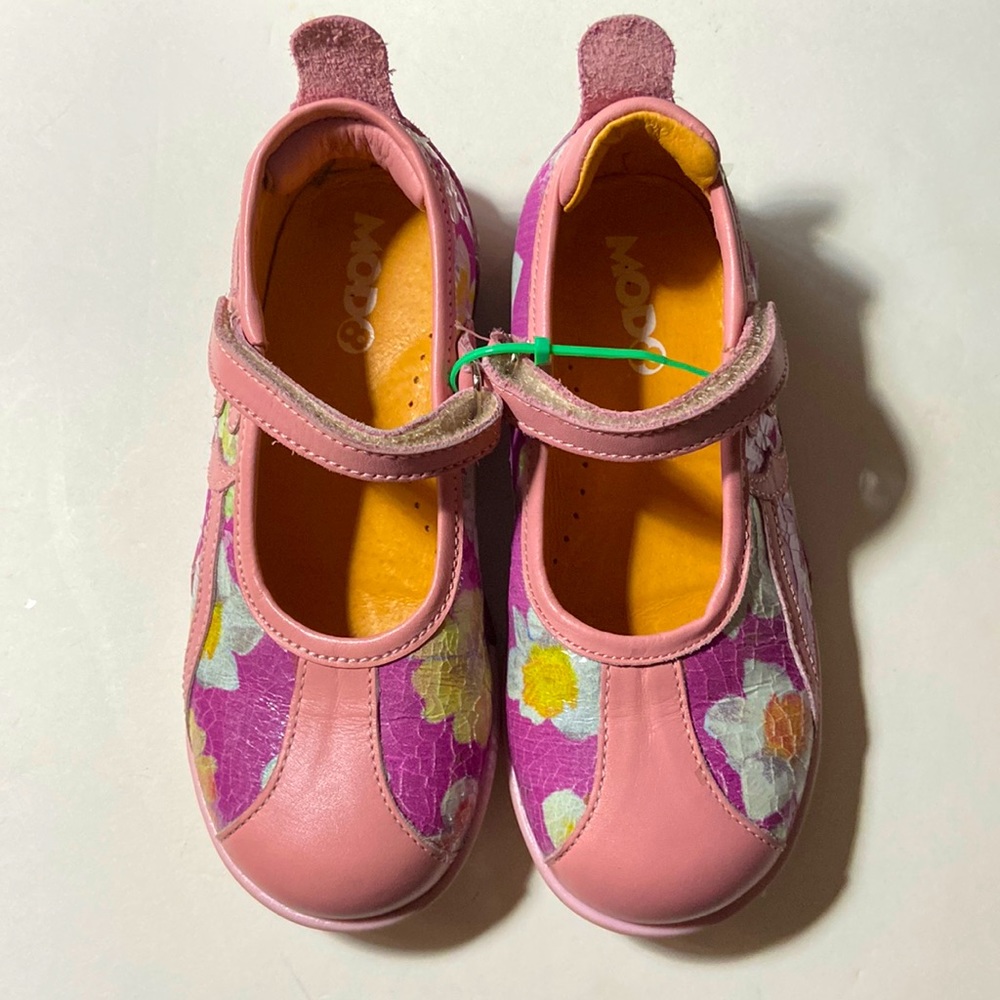 Mod 8 Pink/Cracked Floral Leather MaryJane Shoes sz EU 27 Portugal